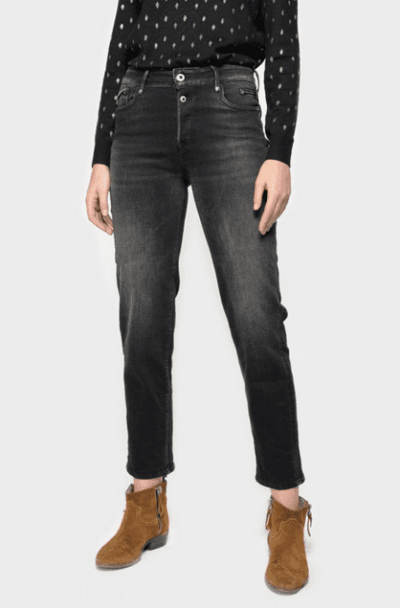 Basic 400/18 mom taille haute 7/8ème jeans noir