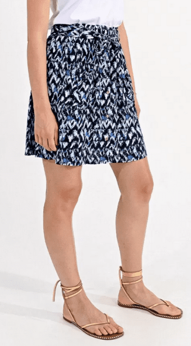 Mini jupe à motif géométrique